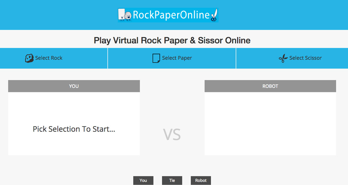 virtual rock paper game